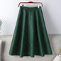 High Waist Slimming Mid-length Retro A- Line Large Hem Umbrella Skirt Grayceful LLC