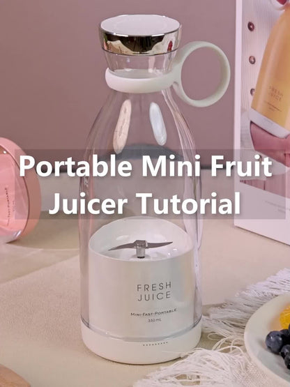 [Portable Fruit Blender] Wireless Mini Fruit Blender Juicer - 350ML Portable Electric, Perfect for On-the-Go! NovaCart