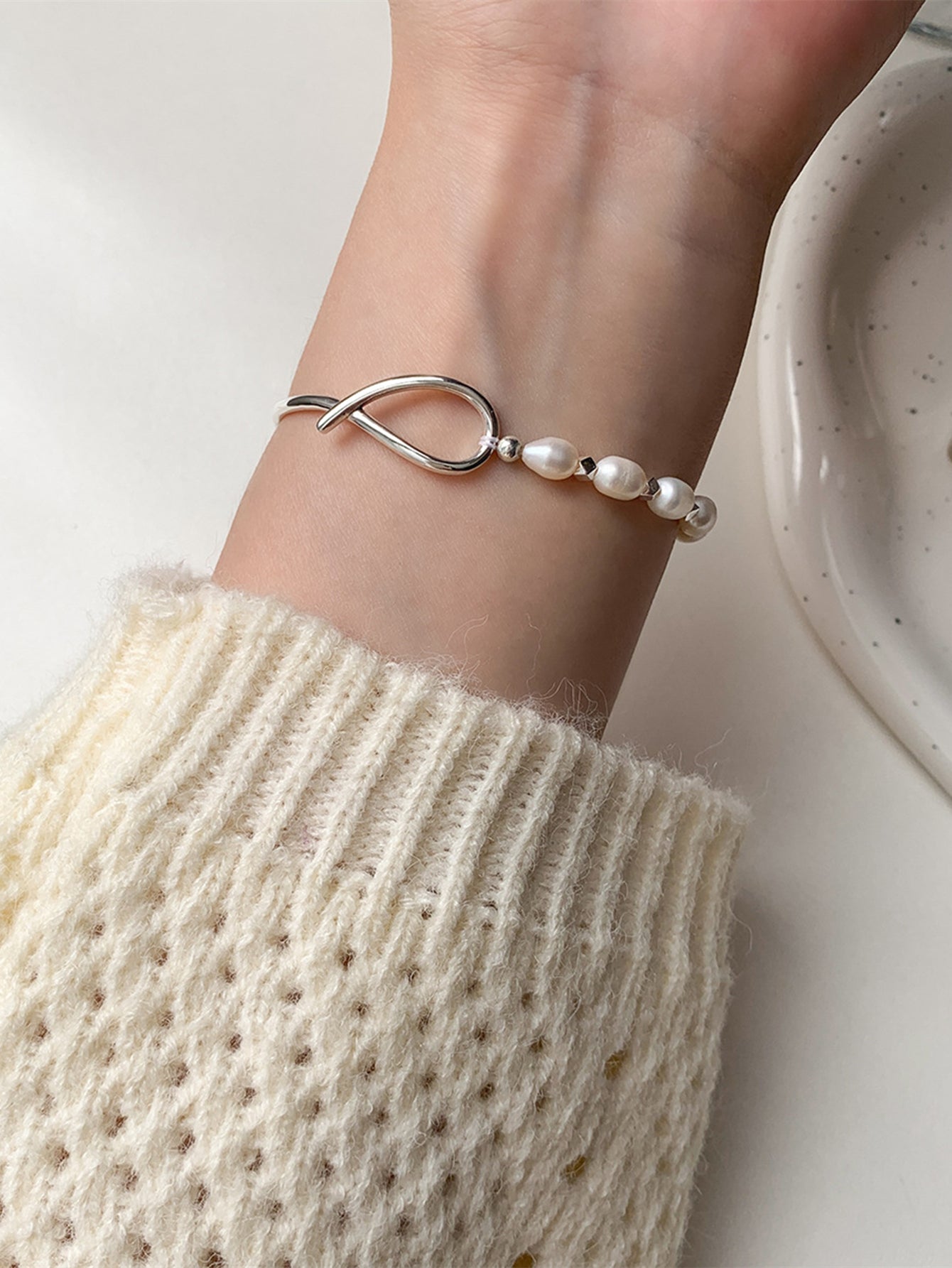 100% Real 925 Sterling Silver Bracelet for Women Bangle Elegant Decor Bracelet for Wedding NovaCart