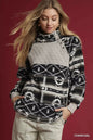 Umgee Aztec Print Sherpa Pullover FitiqueFit