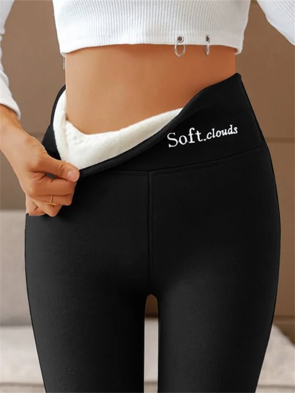 Women’s Fleece-Lined High-Waist Shark Leggings FitiqueFit