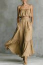 Women’s Two-Piece Flared Skirt Set – High-Waist Elegant Outfit FitiqueFit