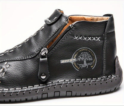 Men's Handmade PU Boots with Zipper, Casual NovaCart