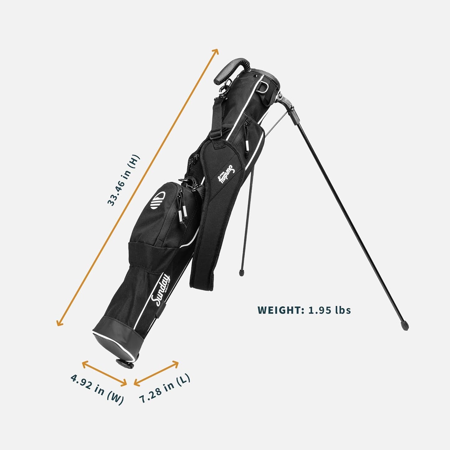 The Original Lightweight  Bag with Stand – Easy to Carry, Durable Pitch & Putt Bag for Driving Range, Par 3 & Executive Courses
