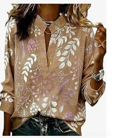 Women's 3D Digital Print Casual Shirt Top FitiqueFit