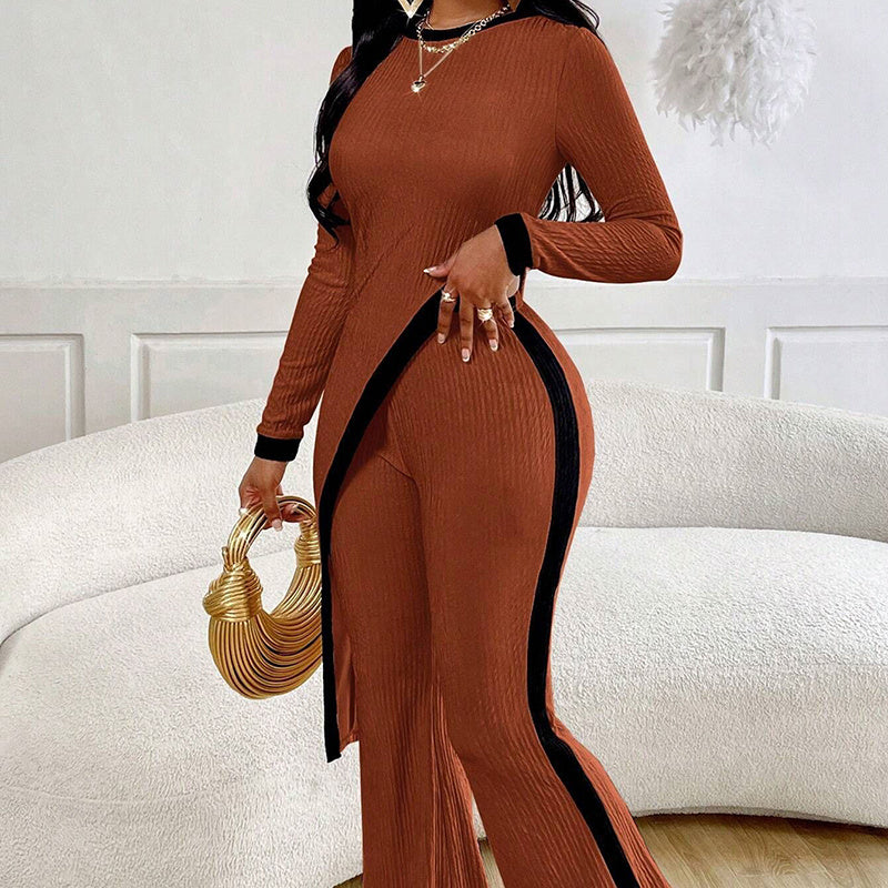 Women’s Asymmetrical Top and Pants Set FitiqueFit