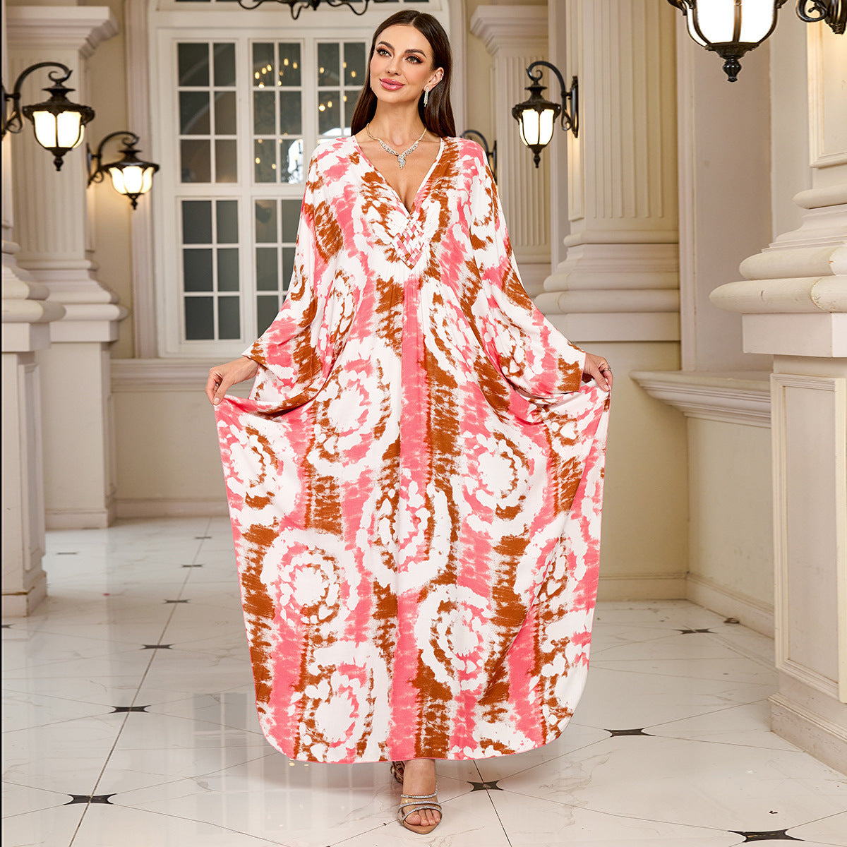 Fashion Personalized Cotton Printed Beach Dress Women Grayceful LLC