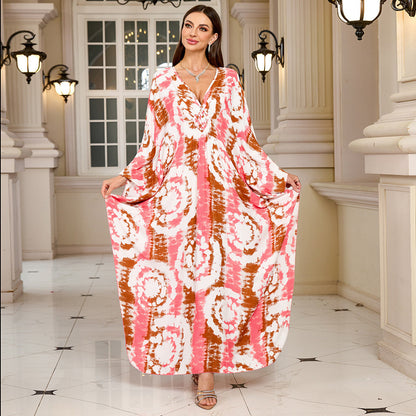 Fashion Personalized Cotton Printed Beach Dress Women Grayceful LLC