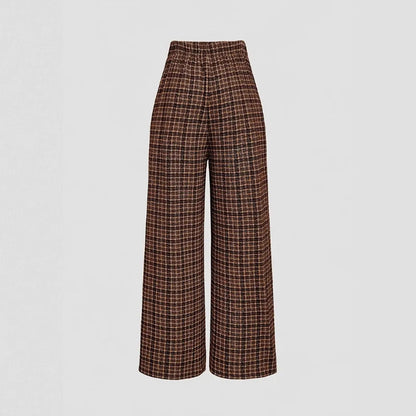 Spring Summer Chic Commuter High-Waisted Versatile Plaid Striped Retro Pants See size chart under “more details” The Fashion Celestial