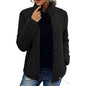 Fall Winter Warm Sweatshirt Stand Collar Solid Color Top Sweater Women's Casual Fashion Long Sleeve Zipper Bubble Velvet Coat Tops Grayceful LLC
