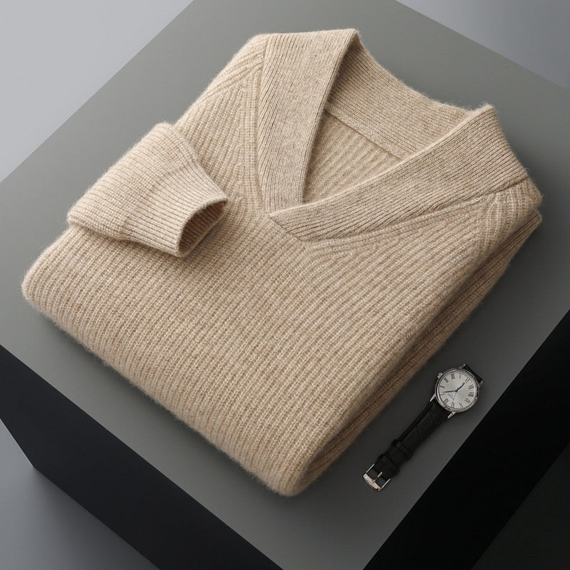 Men's Knitted Bottoming Shirt Pullover Long Sleeve Sweater Loose Casual Grayceful LLC