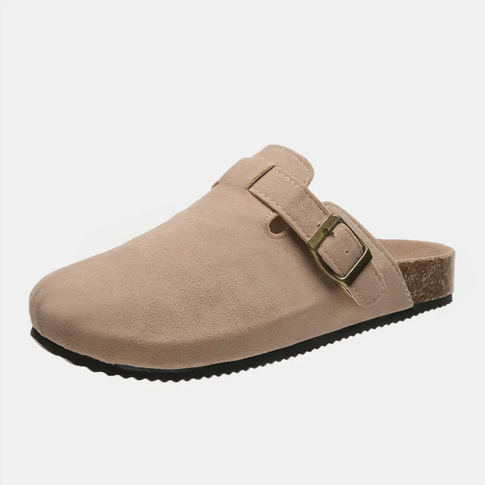 Suede Closed Toe Buckle Slide New Era Fashion LLc