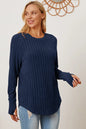 Basic Bae Full Size Ribbed Thumbhole Sleeve T-Shirt New Era Fashion LLc