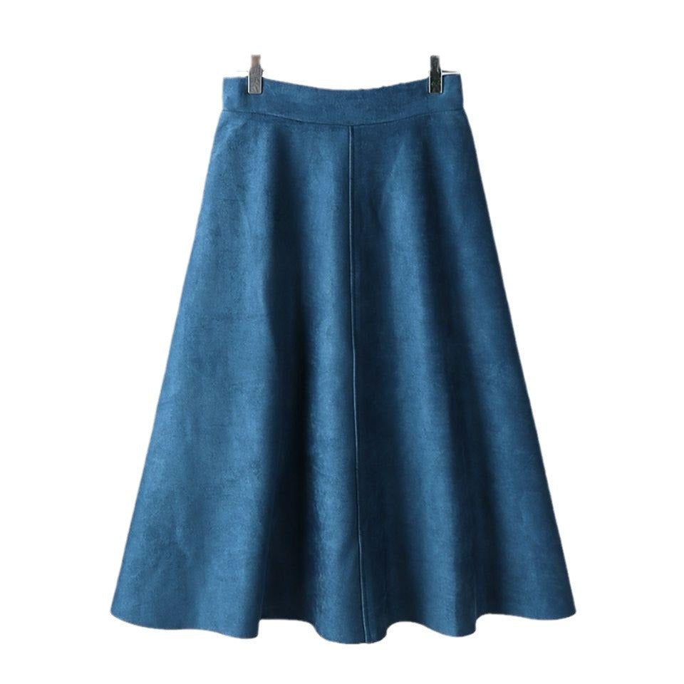 High Waist Slimming Mid-length Retro A- Line Large Hem Umbrella Skirt Grayceful LLC