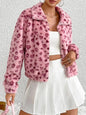 Leopard Zip Up Long Sleeve Furry Jacket New Era Fashion LLc
