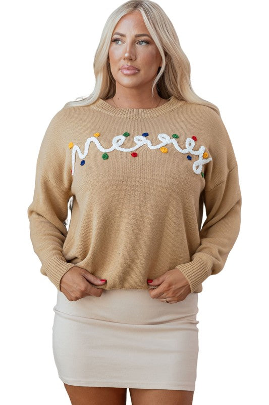 Christmas Merry Dot Dolman Sleeve Sweater Shop Style & More | Fresh Looks, Everyday Deals & Free Shipping