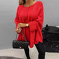 Winter Loose Batwing Sleeve Pullover Sweater Fashion Oversized Knitted Shawl Sweater Tops For Women Clothing Grayceful LLC
