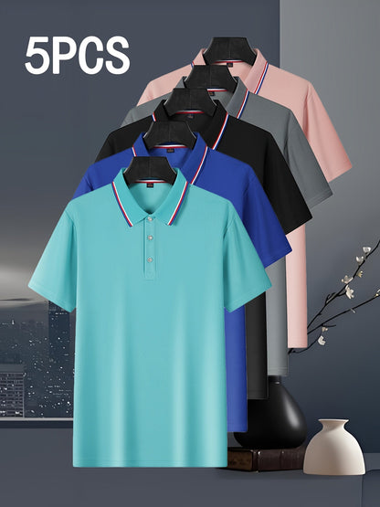 Mens Breathable Sport Polo Cool Summer Style