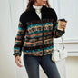 Women’s Double-Sided Plush Zip-Up Cardigan – Stand Collar Winter Jacket FitiqueFit