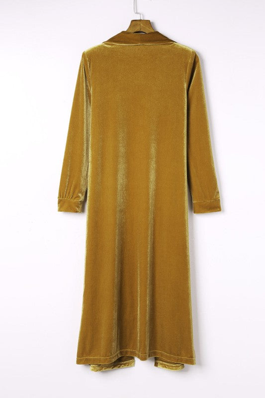 Velvet Open-Front Pocketed Cardigan Shop Style & More | Fresh Looks, Everyday Deals & Free Shipping