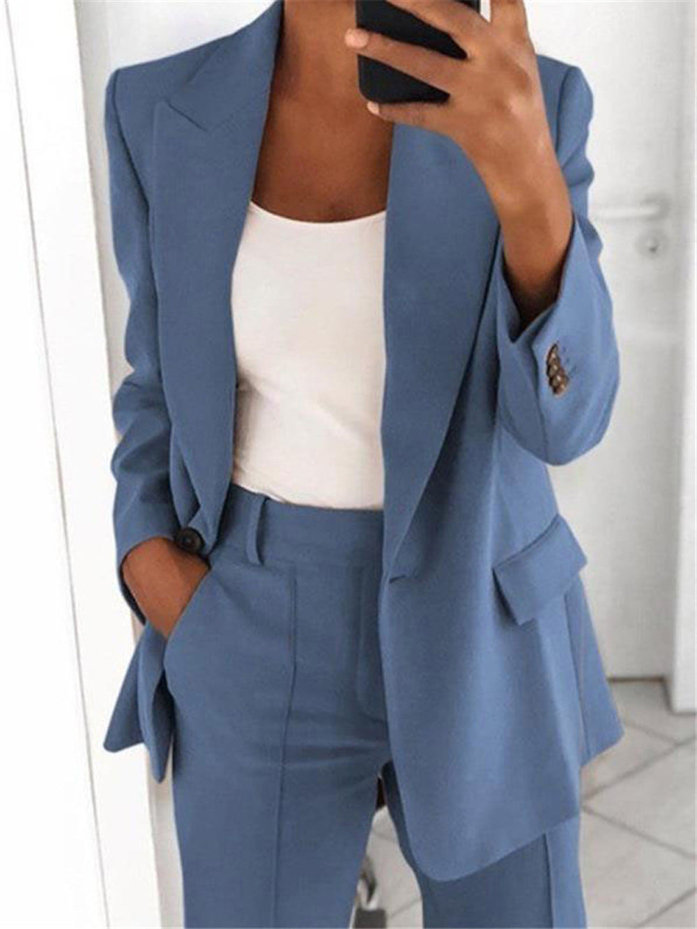 Pure Long Sleeveless Simple Draping Wide Leg Casual Suit See size chart under “more details” The Fashion Celestial
