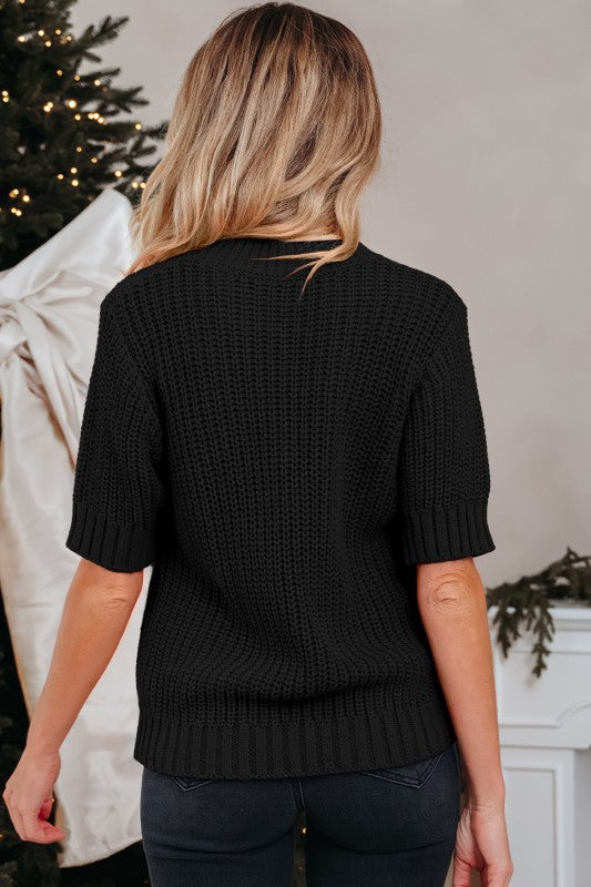 Christmas Plaid Lace-Up Puff Sleeve Sweater Shop Style & More | Fresh Looks, Everyday Deals & Free Shipping