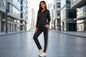 Women’s Fashionable Printed Sports Long-Sleeve Hoodie Set FitiqueFit
