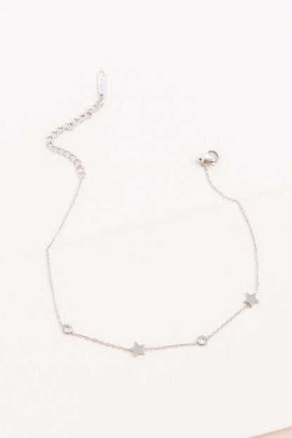 Starry Eyed Rhinestone Anklet | Silver Shop Style & More | Fresh Looks, Everyday Deals & Free Shipping