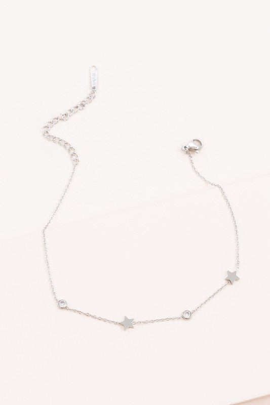 Starry Eyed Rhinestone Anklet | Silver Shop Style & More | Fresh Looks, Everyday Deals & Free Shipping