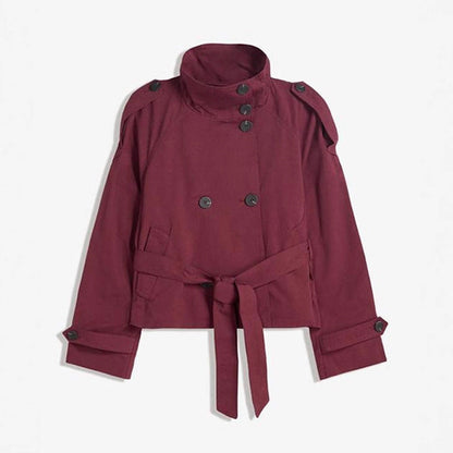Women’s Lace-Up Waist Trench Coat FitiqueFit