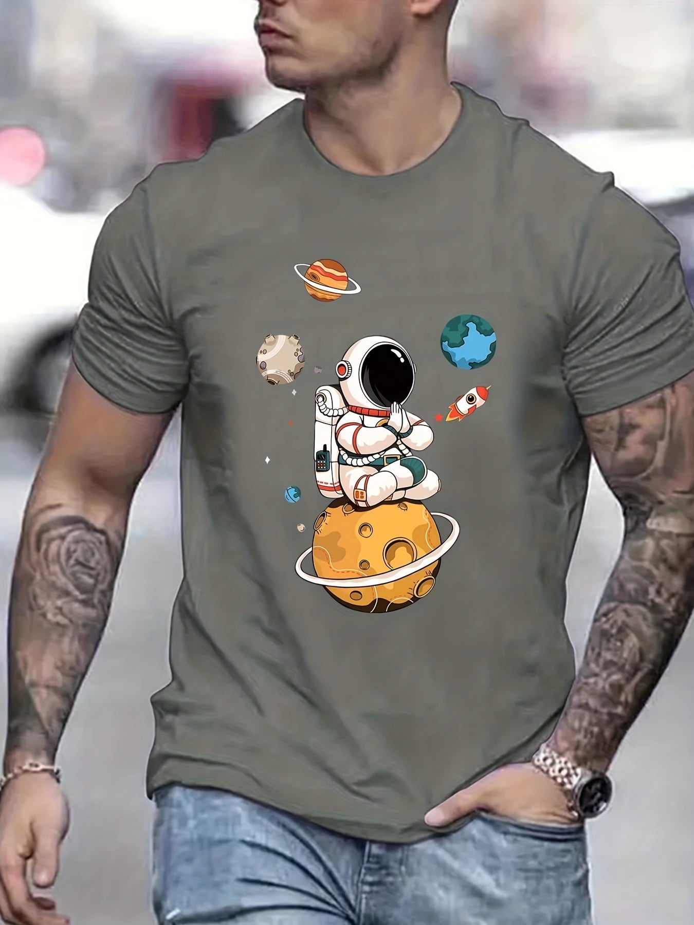 Men’s Astronaut Graphic Shirt FitiqueFit