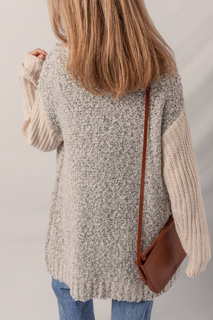 Colorblock Open Front Pocketed Cardigan Shop Style & More | Fresh Looks, Everyday Deals & Free Shipping