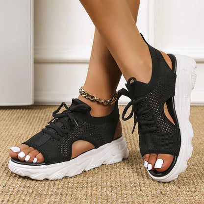 Women's Casual Flat Hollow Thick Bottom Beach Sandals