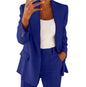 Lapel Blazer & Slim-Fit Trousers Two-Piece Suit – 10 Colors XS–5XL FitiqueFit