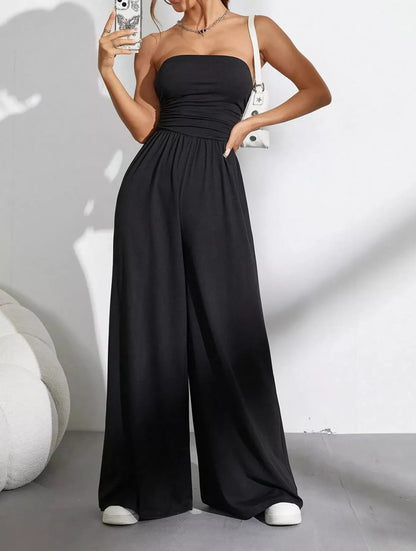 Effortless Chic Tube Top Wide Leg Jumpsuit New Era Fashion LLc