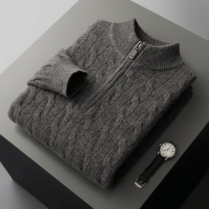 Jacquard Double-strand Thickened Long-sleeved Sweater Grayceful LLC