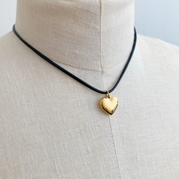 Black Cord Heart Drop Necklace Shop Style & More | Fresh Looks, Everyday Deals & Free Shipping