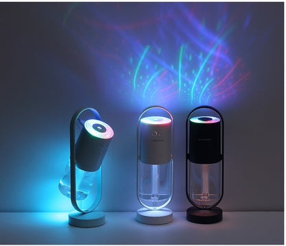 Magic Shadow USB Air Humidifier For Home With Projection Night Lights Ultrasonic Car Mist Maker Mini Office Air Purifier New Era Fashion LLc