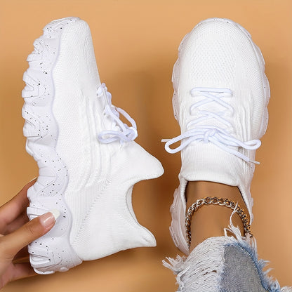 Women'S Plus Size Casual Sports Shoes | Lightweight Breathable Running Shoes, Fashionable Slip-On Style, Low Top, Round Toe, Fabric Upper and Insole, Rubber Sole NovaCart