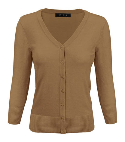 V-Neck Button Down Knit Cardigan Sweater Shop Style & More | Fresh Looks, Everyday Deals & Free Shipping