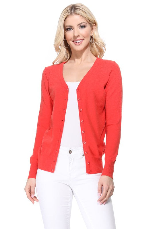 Women's V-Neck Button Down Knit Cardigan Sweater Shop Style & More | Fresh Looks, Everyday Deals & Free Shipping
