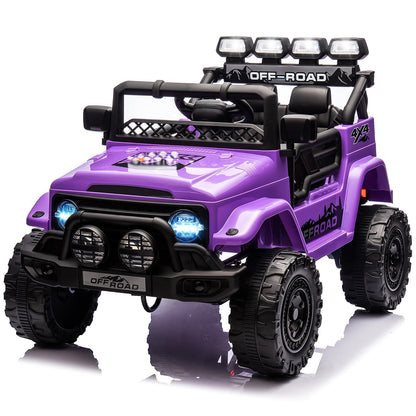 Ride On Truck Car 12V Electric Vehicle w/Remote Control 3 Speeds LED Lights Music Spring Suspension Ride on Car for Kids New Era Fashion LLc