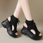 Cutout Mesh Wedge Sandals New Era Fashion LLc