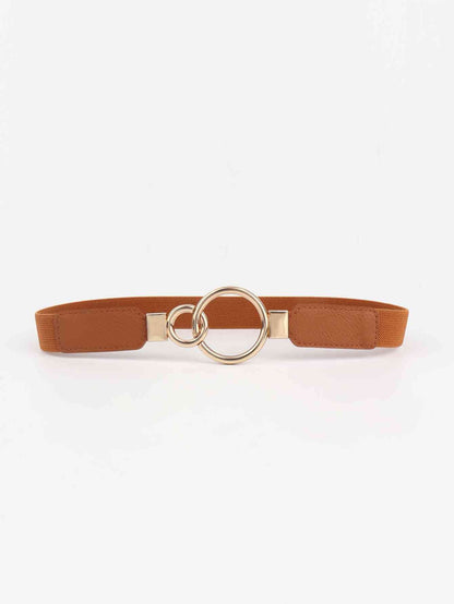 ElegantStyle Double Ring Buckle Elastic PU Belt – Adjustable Comfort Fit See size chart under “more details” The Fashion Celestial