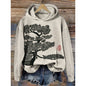 Women’s Printed Hooded Long Sleeve Pullover Sweatshirt FitiqueFit