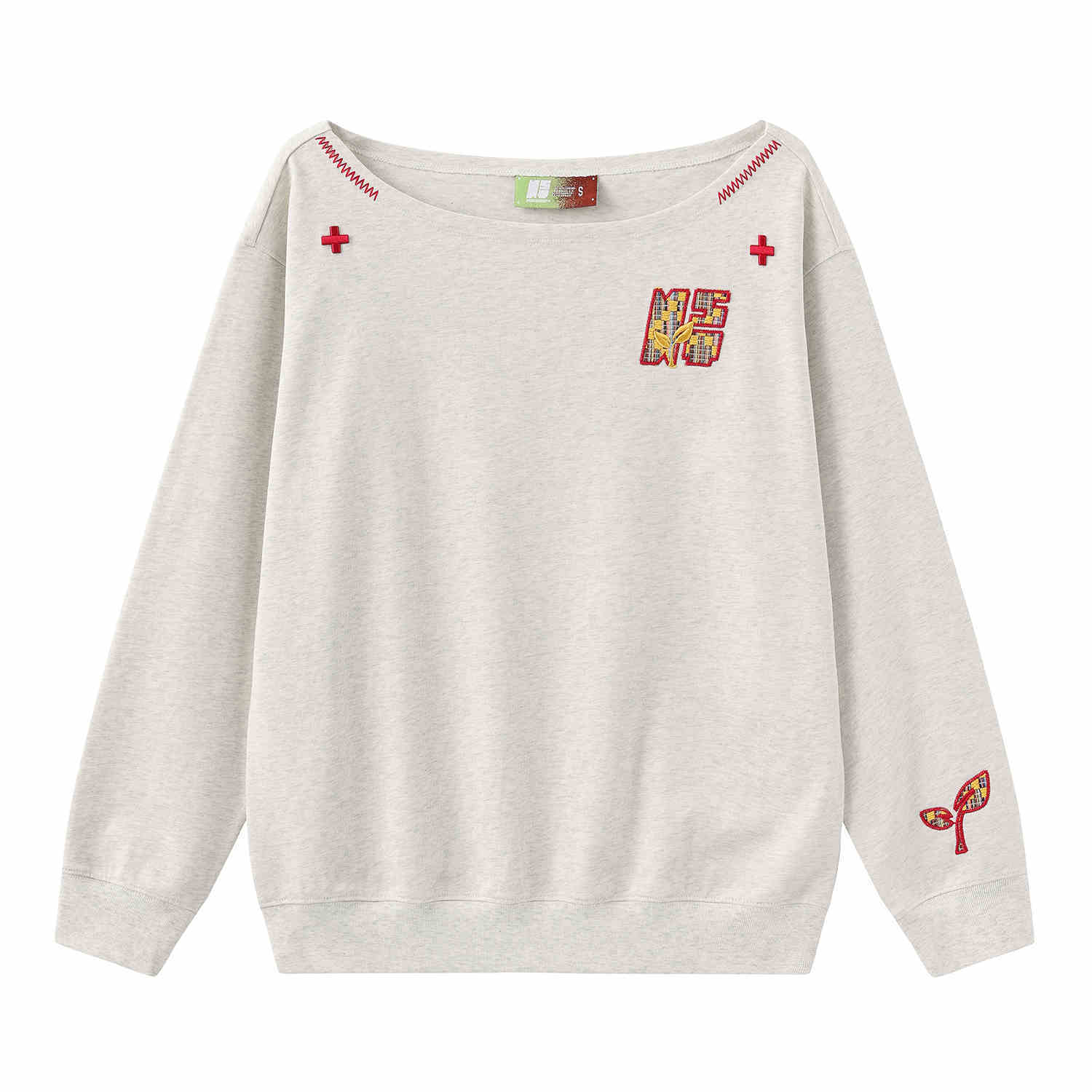 Women’s Slanted Shoulder Embroidered Long-Sleeve Top FitiqueFit