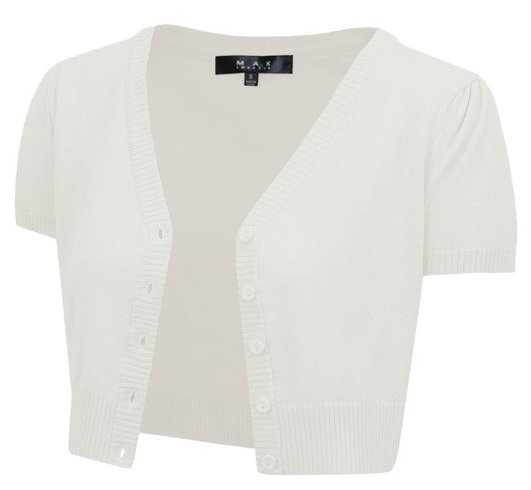 Cropped Bolero Knit Sweater Cardigan Short Sleeve Shop Style & More | Fresh Looks, Everyday Deals & Free Shipping