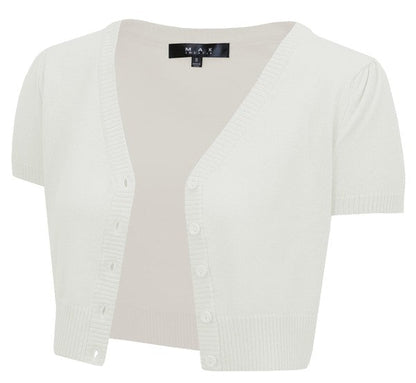 Cropped Bolero Knit Sweater Cardigan Short Sleeve Shop Style & More | Fresh Looks, Everyday Deals & Free Shipping
