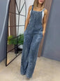 Full Size Wide Leg Washed Denim Overalls Plus Size New Era Fashion LLc