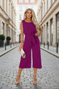Women's Belted V-Neck Short Sleeve Straight-Leg Jumpsuit – 6 Colors S–2XL FitiqueFit